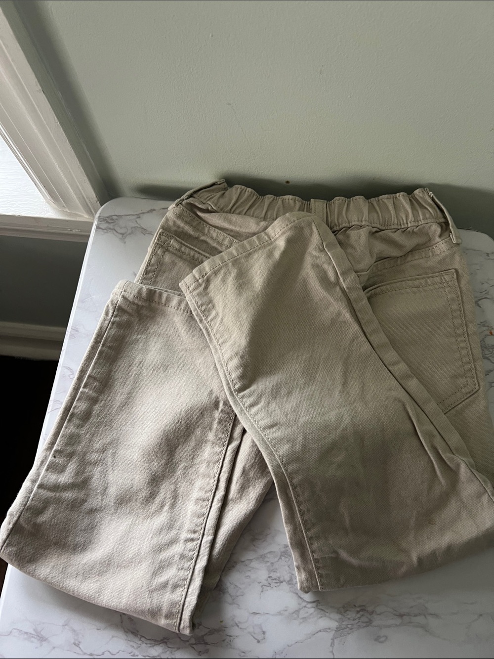Kidsw Casual Elastic-Waist Khaki Pants